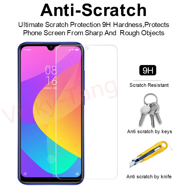 2.5D Tempered Glass for Xiaomi Mi CC9 Screen Protector 9H Case On Phone Protective For CC9e MiCC9 C9 Cover | Мобильные телефоны и