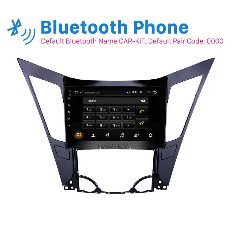 Harfey 9 &quotHD мультимедийный плеер Android 8 1 Автомобильный GPS радио для 2011 2015 Hyundai Sonata с