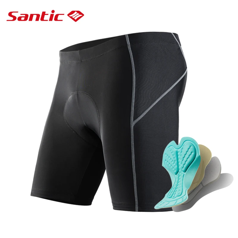Мужские велосипедные шорты Santic противоударные с 4D подкладкой Coolmax MTB дорожные