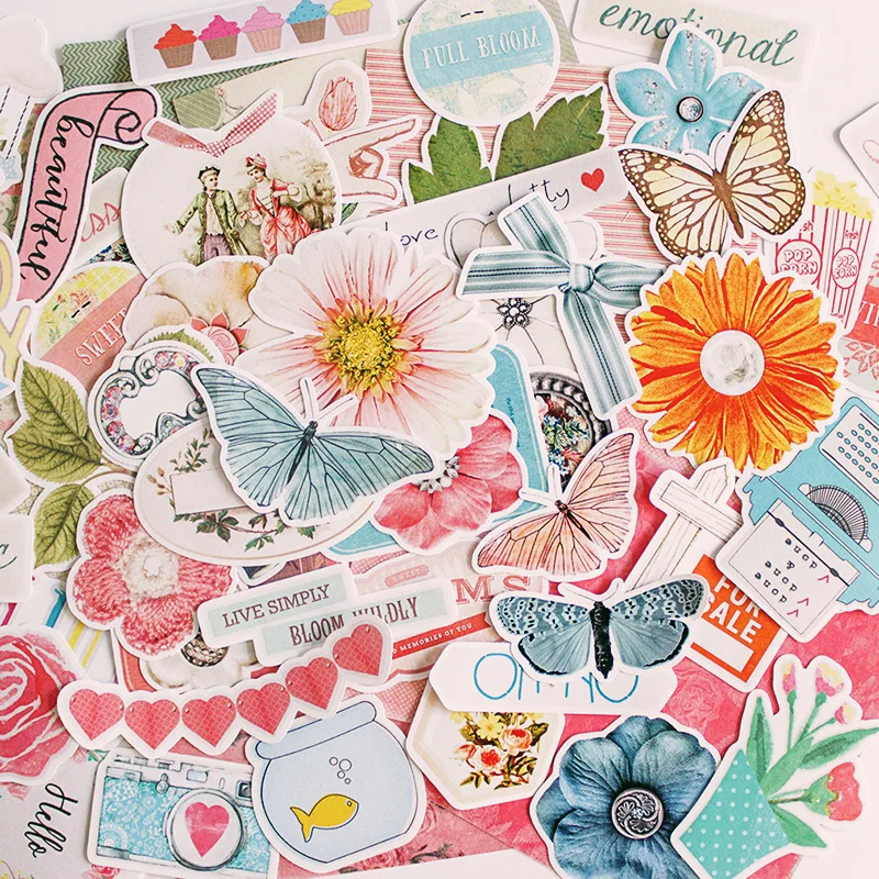 62 шт. декоративные наклейки в виде цветов | Игрушки и хобби
