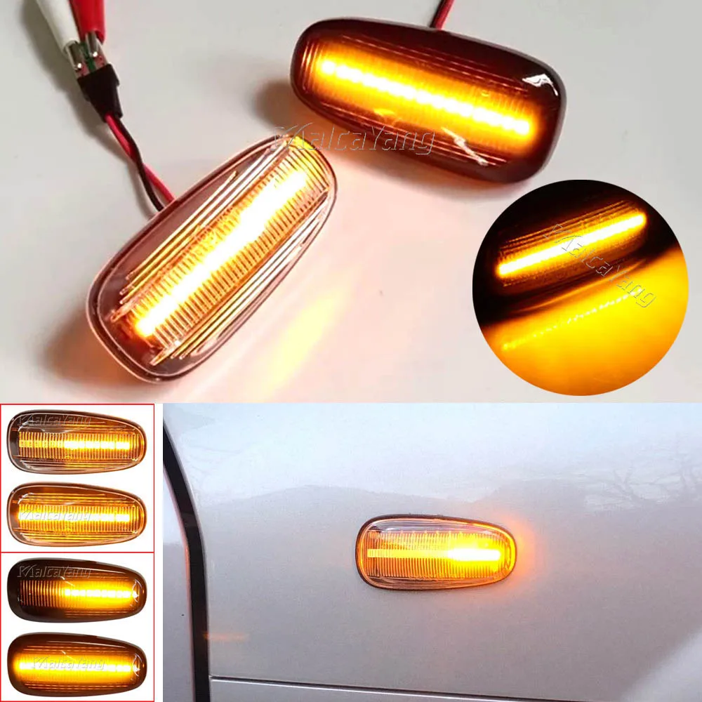 

2PCS Car LED Dynamic Blinker Turn Signal Light Side Marker Lamp For Opel Zafira A 1999-2005 Astra G 1998-2009