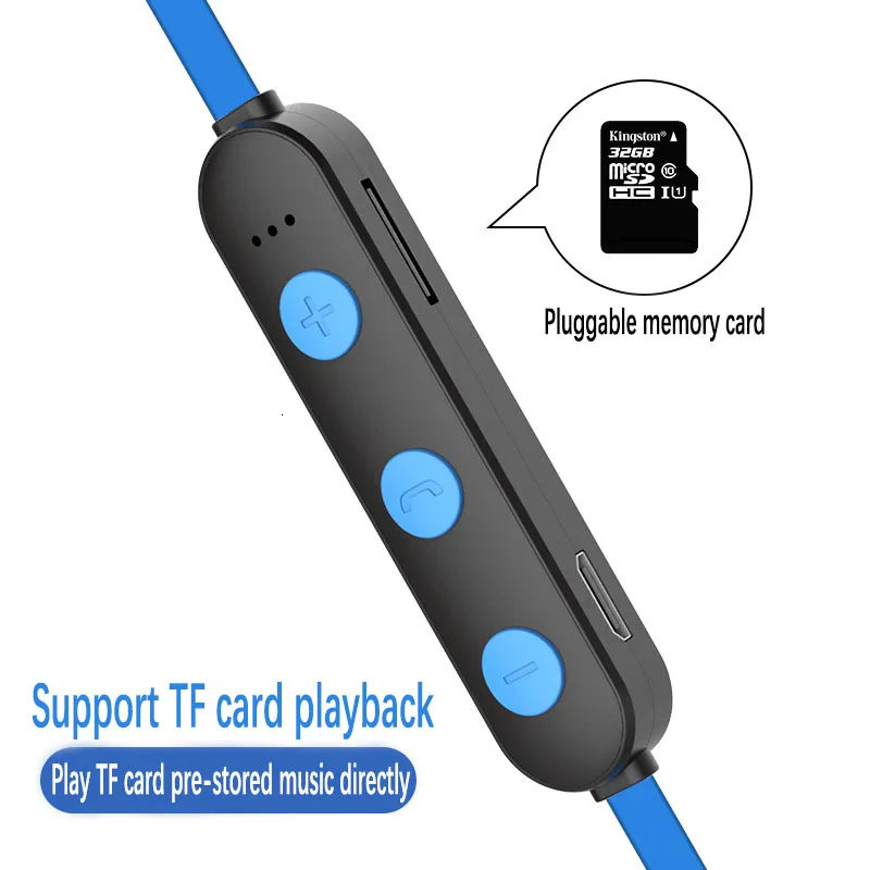 TWS Wireless Bluetooth Earphones 5.0 Support TF Card Sport Headphones Magnetic Attraction Headsets In-Ear Stereo | Электроника