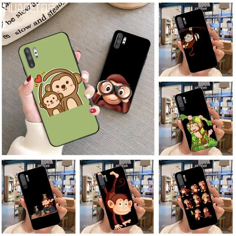 

HUAGETOP Amazing Monkey Cartoon Soft Phone Case Cover For Samsung Note 7 8 9 10 Plus lite Galaxy J7 J8 J6 Plus 2018 Prime