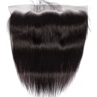Прямая фронтальная сетка 13x4, свободная часть, средняя часть, средние коричневые человеческие волосы на сетке от уха до уха, застежка на сетке с детскими волосами Jarin Hair