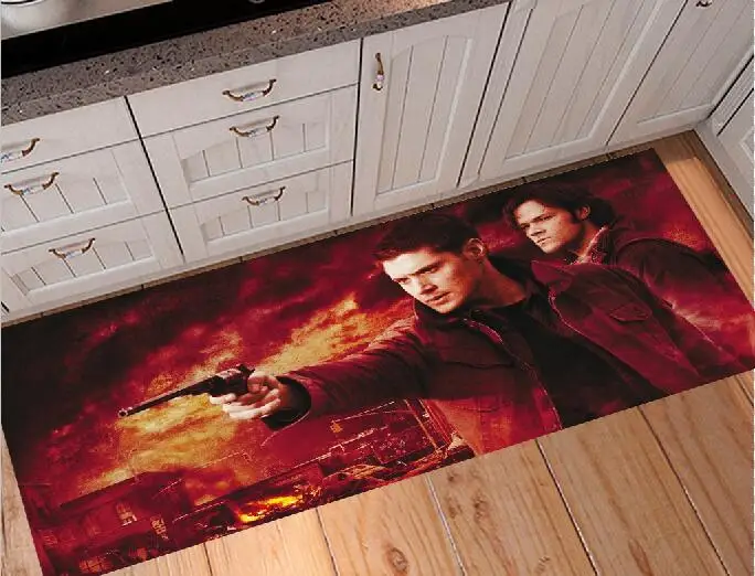 Сверхъестественный напольный ковер злого цвета длинный дверной коврик для