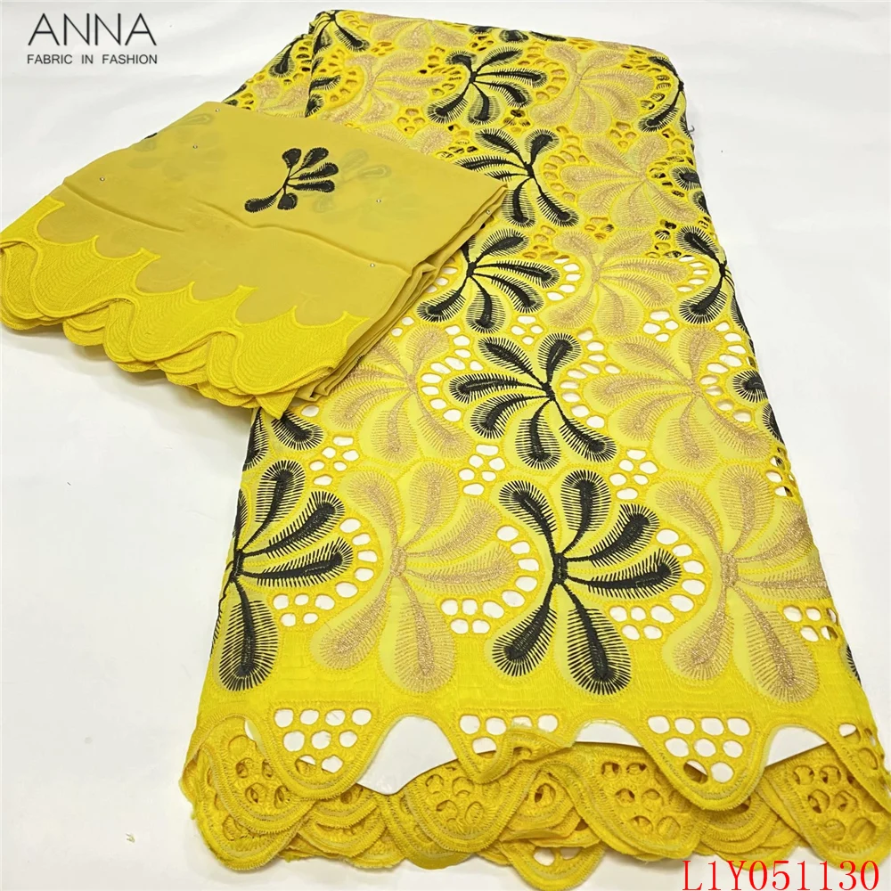 

Anna green swiss cotton lace in swizerland african dry lace with stones 2021 high quality nigerian lace fabrics 5+2 yards/set