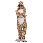 Пижама для взрослых, леопардовая Пижама, женская пижама с медведем, зимняя одежда для сна, комбинезон, ночные костюмы
