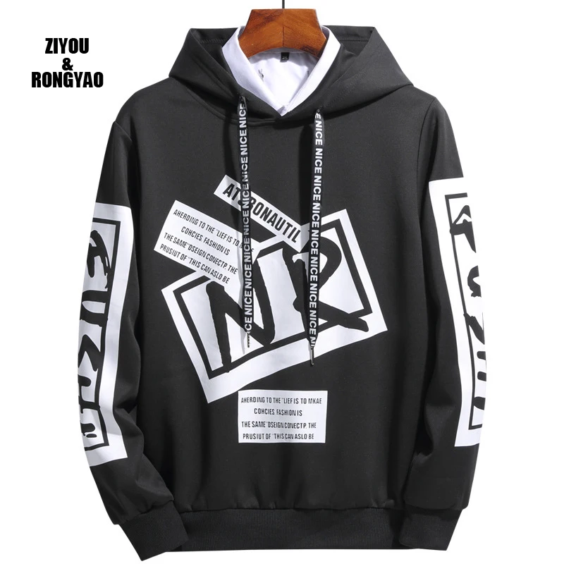 Мужская толстовка с капюшоном уличная одежда мужские толстовки Черная Толстовка