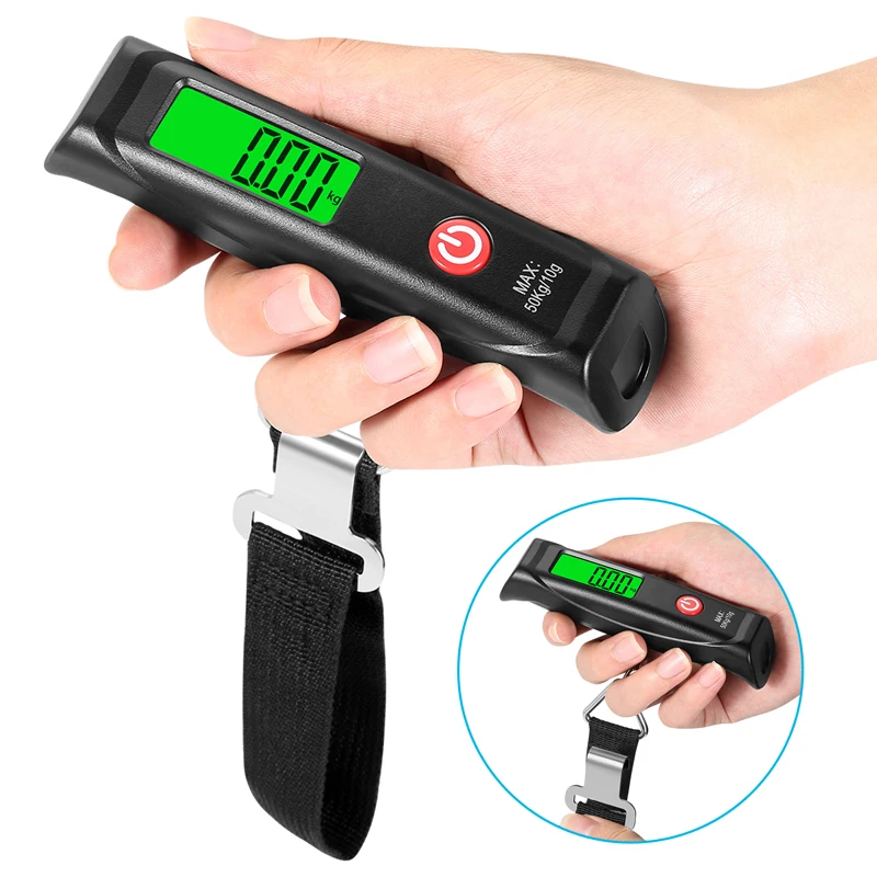 Цифровые подвесные багажные весы Steelyard Hook Scale lcd демонстрационный кейс для путешествий ручной баланс веса