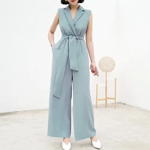 Профессиональный цельный комбинезон широкие штаны корейский стиль высокое