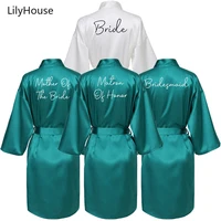 satin silk robe bride robe wedding robe bridesmaid robes bride robe dressing gown bride team bridal robes green robe