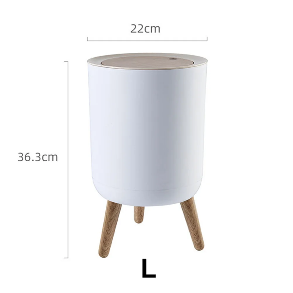 Desktop Mini Trash Can High Foot Design With Non-slip Mat Press Lid Elastic Buckle Tool Home Car Storage Bucket Dustbin | Дом и сад