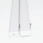 40 см за штуку 16 мм Печатная плата светодиодный алюминиевый профиль для двухрядной полосы, 8,5 мм высокий тонкий плоский настенный потолочный диффузор канал