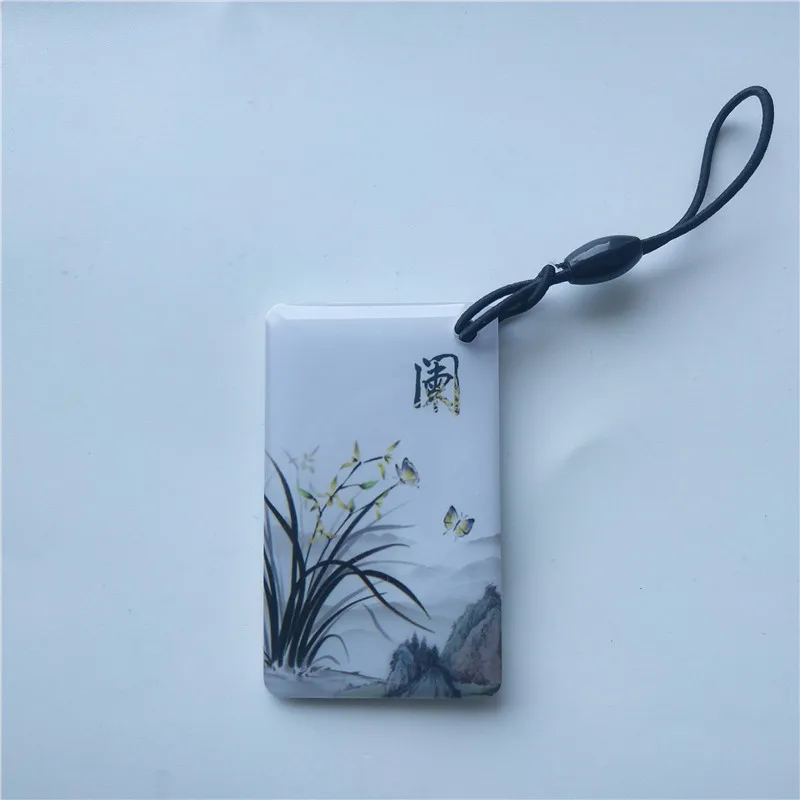 orchid 1 шт. в китайском стиле 125 кГц RFID EM4100 брелки электронные ключи безопасности Брелки Брелок ID карта чтение только контроль доступа RFID карта - Цвет: orchid