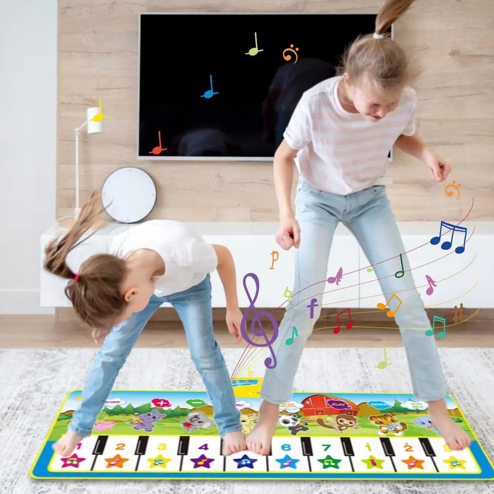 

Baby Piano Keyboard Play Mat Music Carpets Play Mats For Kids Children Musical Educational Toys Birthday Christmas Gift