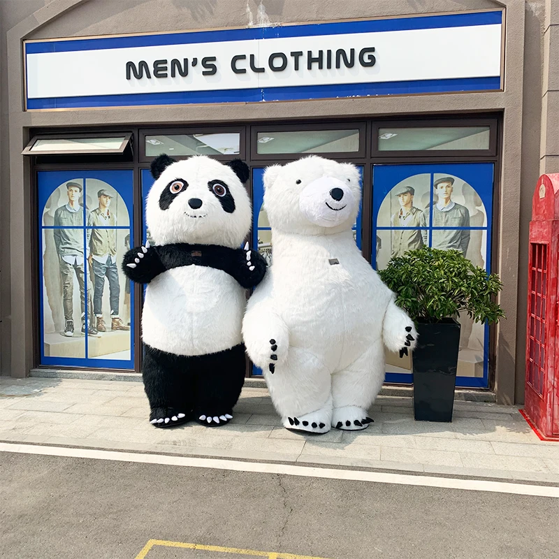 Инфляция панда костюм полярного медведя для рекламы настроить взрослый свадьбы