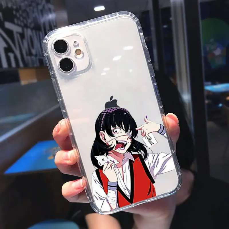 

Kakegurui Phone Case Transparent for iPhone 11 12 mini pro 8 7 6 6S XS MAX Plus X 5S SE 2020 XR