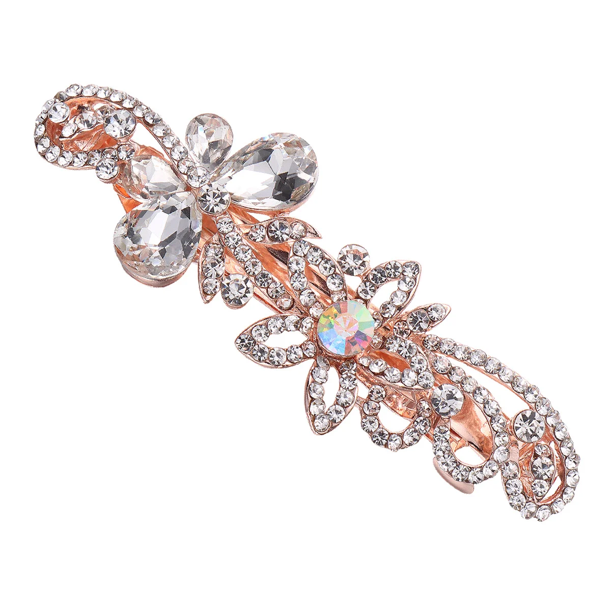 

Rhinestone Hair Clip Unique Girls Hair Barrettes Chic Hair Creative Hair Accessories for Party Banquet (White)