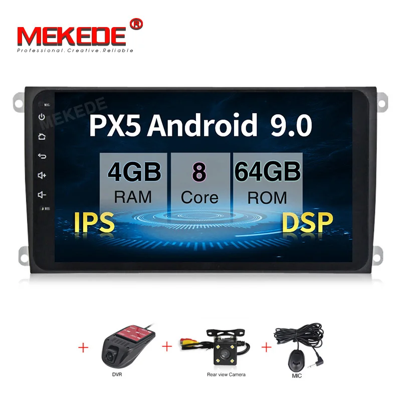 64G DVD camera DVR MEKEDE 9 дюймов 4G ram Android 9,0 DSP автомобильный dvd-плеер для Porsche Cayenne 2003-2013 с радио Wifi gps DVR большой экран - Цвет: 64G DVD camera DVR