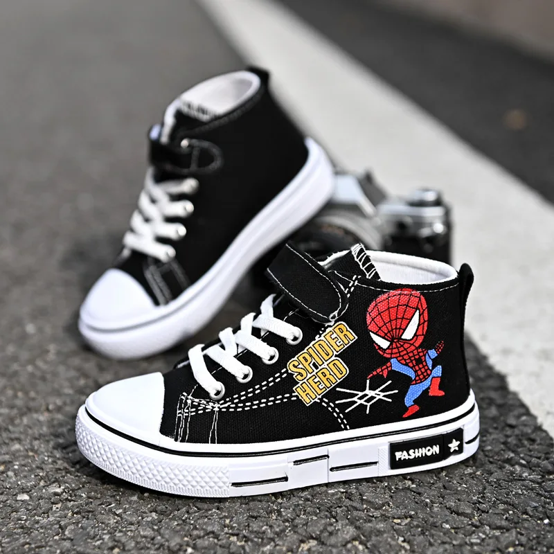 Детские парусиновые туфли Человек-паук с мягкой подошвой | Детская одежда и обувь