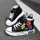 Детские парусиновые туфли Человек-паук, с мягкой подошвой