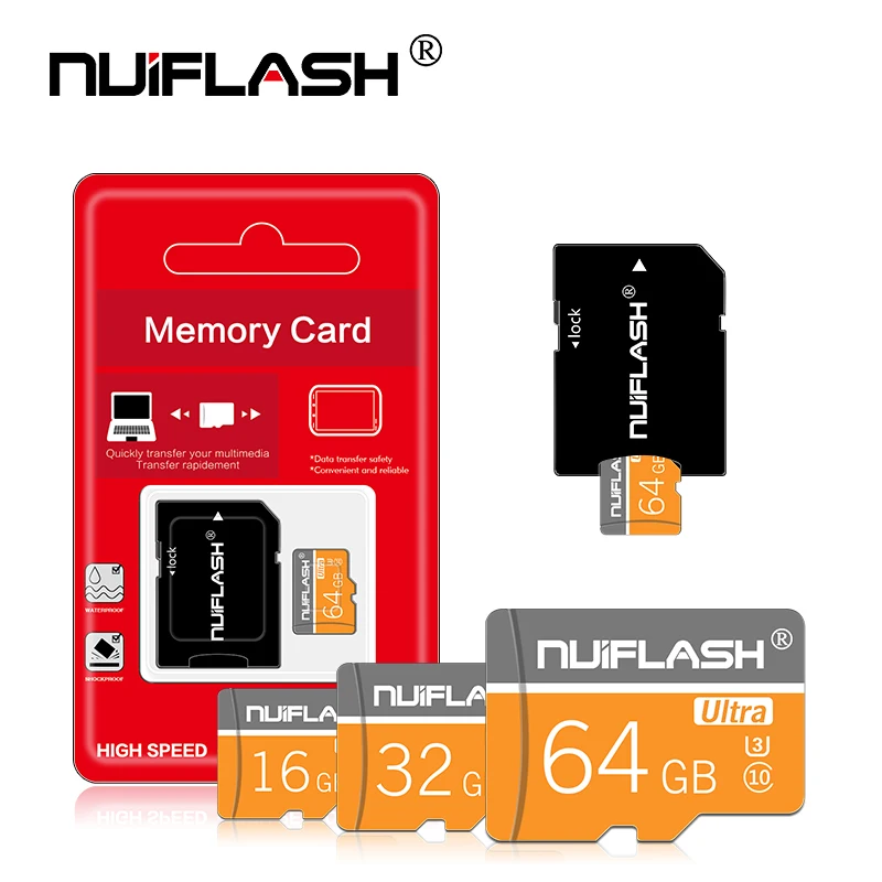 

Nuiflash micro sd 128 Гб 64 ГБ 32 ГБ 16 ГБ 80 МБ/с. TF usb флэш-карта памяти microsd 8 ГБ/48 МБ/с. class10