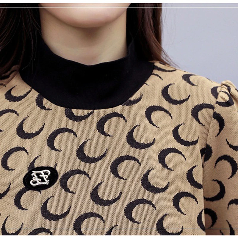 Хаки комплект из двух предметов для женщин свитер Комплекты с брюками 2020 осень