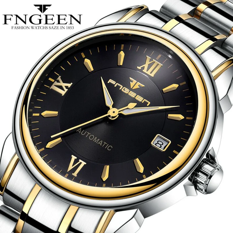 Relogio Masculino Relojes Para Hombre Для мужчин s часы автоматические механические золотые Сталь
