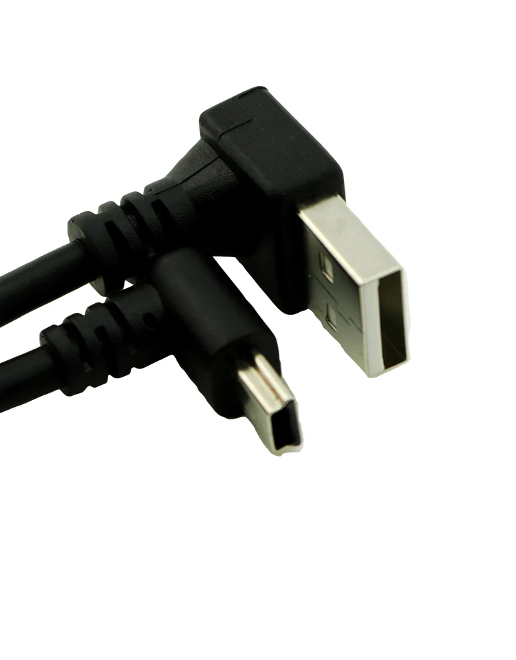 1 шт. USB 2,0 Тип A папа вниз угол к мини-usb 5 Pin B мужской вниз под углом 90 градусов данных зарядное устройство Кабель-адаптер шнур 25 см
