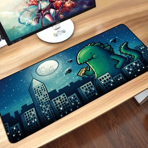 anime gaming mouse pad 900x400mm large cute dinosaur natural rubber computer mousepad with locking edge desktop mat for laptop free global shipping