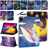 tablet case for apple ipad pro 9 7pro 11 20182020pro 2nd gen 10 5 oil painting print series pattern pu leather stand cover