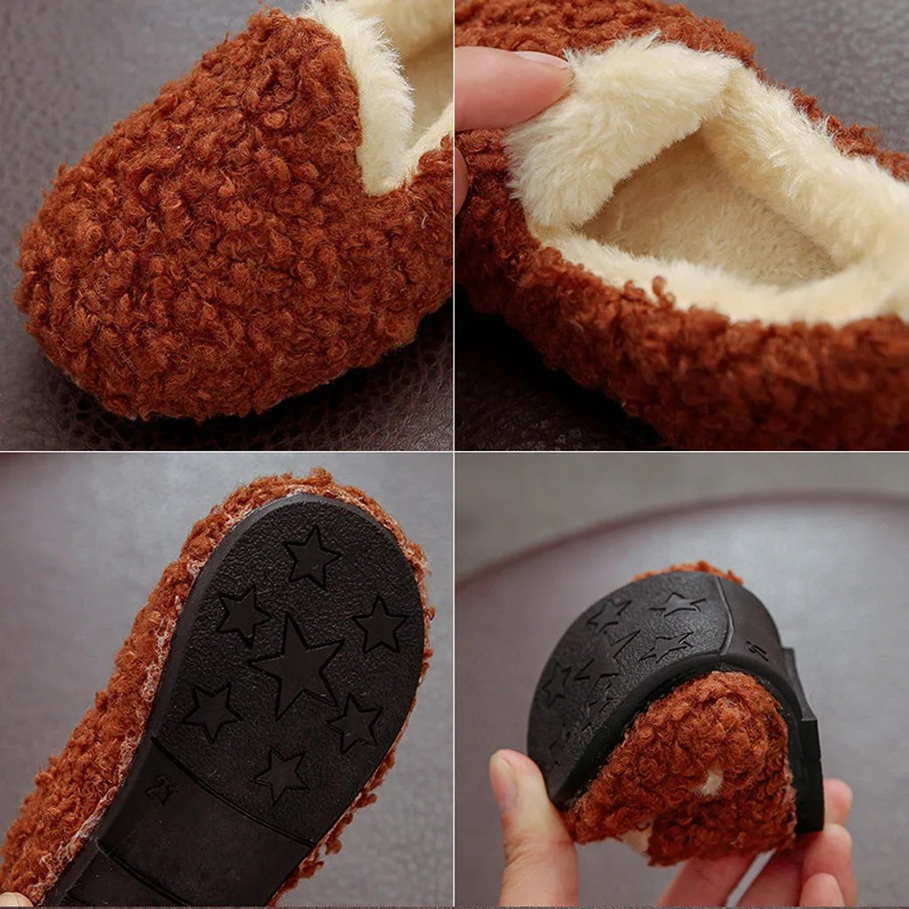 Детские домашние тапочки для маленьких мальчиков и девочек из искусственного