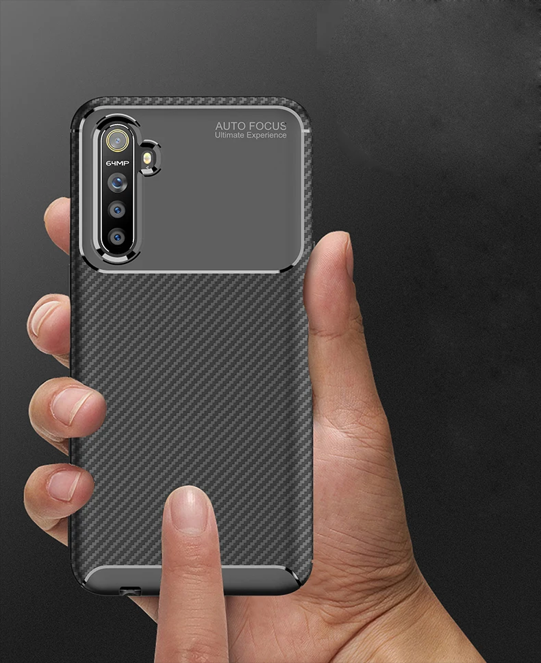 Realme XT X2 сверхпрочный Мягкий защитный чехол из углеродного волокна для OPPO A1K Realme 3 5 Q Pro A7 A5S Reno 2 Z Ace A9 A5