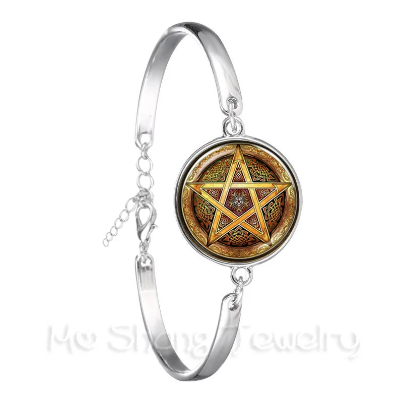 Пятиконечная звезда браслет узор Древа Жизни изображение 18 мм бижутерия со