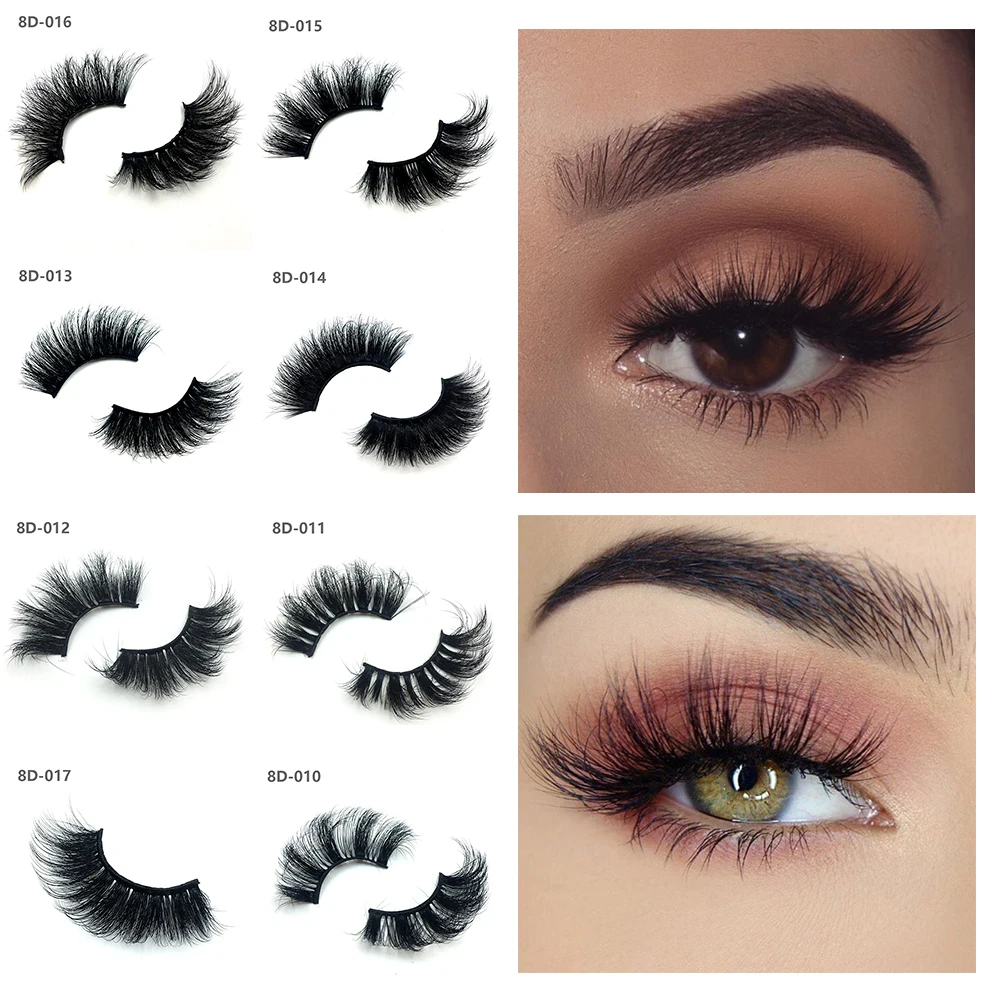 5 пар натуральный Набор накладных ресниц накладные ресницы 3D норковые волосы
