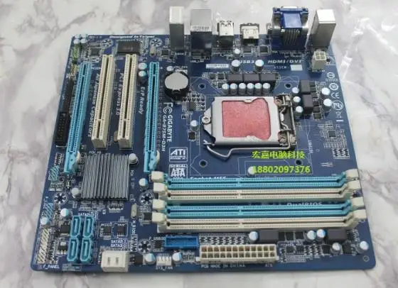 Оригинальная Материнская плата Gigabyte материнская LGA 1155 DDR3 RAM 32G B75 B75M D3H системная