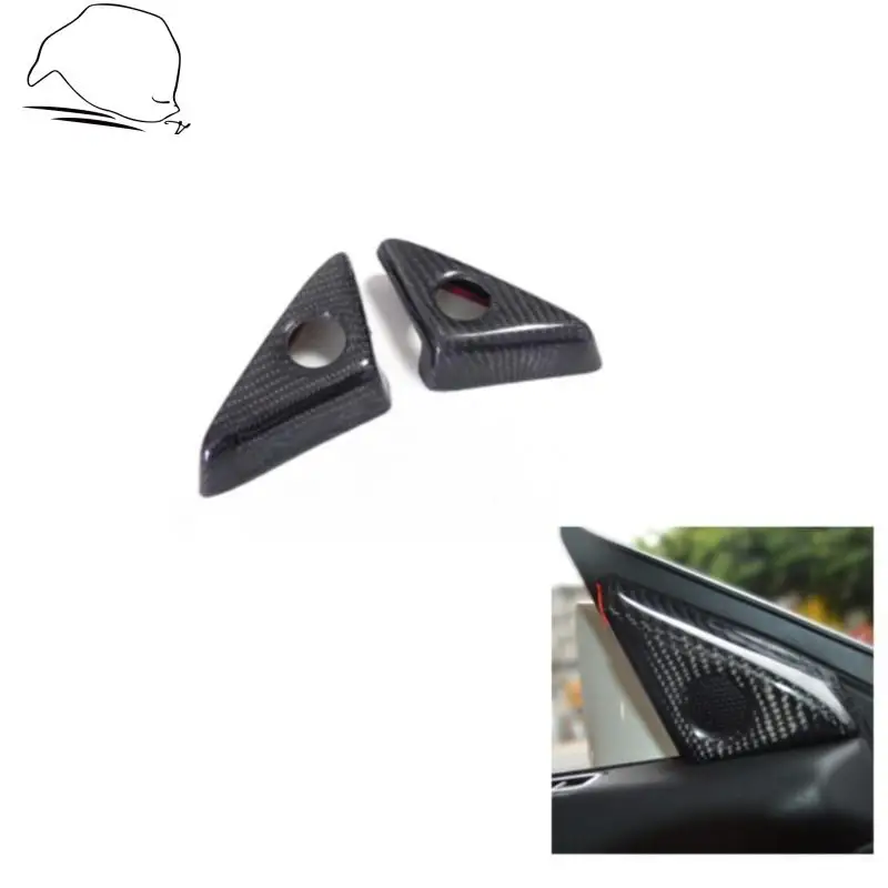 

For Nissan R35 GTR Dry Real Carbon Fiber Side Door Tweeter Cover Tuning Car Accessories Door Speaker Caps 2008-2016 Add On