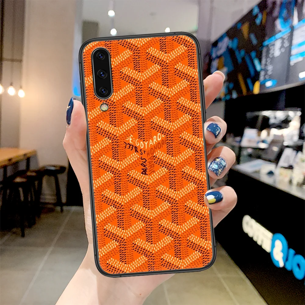 

Luxury Goyarde Brand Phone Case For Samsung Galaxy A 3 5 7 8 10 20 20E 21S 30 30S 40 50 51 70 71 black Shell Painting Coque
