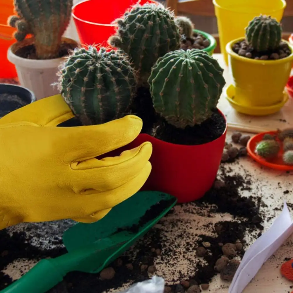 1 Пара Heavy Duty садовые перчатки розы Обрезка перчатку шип доказательство с длинным