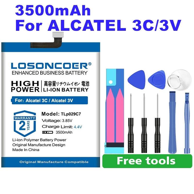 

for Alcatel 3V One Touch Idol 3C TD-LTE OT5026D OT-5026J OT-5606 A30 Fierce A30 Plus OT-5049Z OT-5049W TLp029C1 TLp029C7 Battery