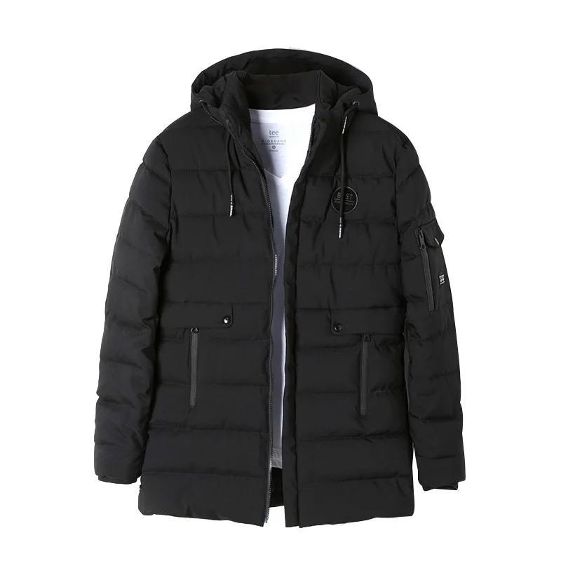 Winter Long Fund Cotton-padded Clothes Male Even Hat Man Loose Coat Men's Leisure Time Cotton Cotton-padded Jacket