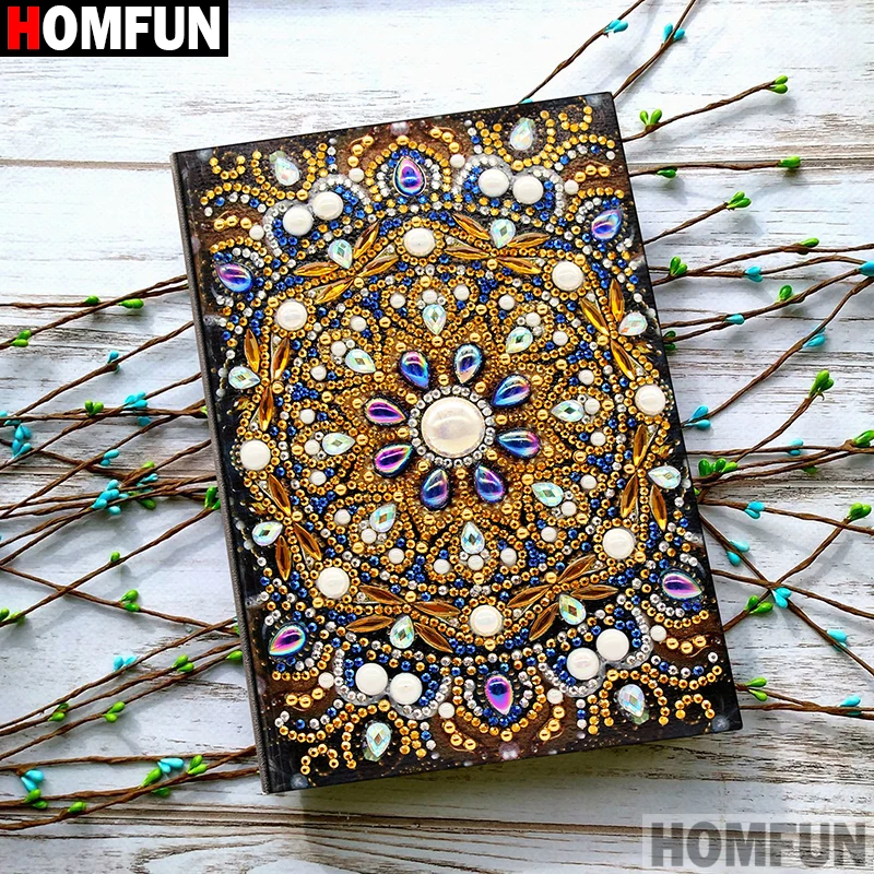 NB21 HOMFUN A5 блокноты 5D DIY алмазная живопись специальная форма Дневник Книга Алмазная вышивка крестиком Стразы Декор подарок - Цвет: NB21
