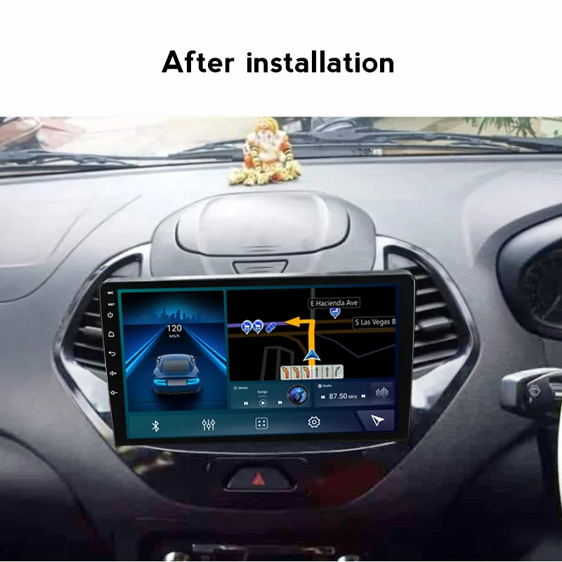 Автомагнитола HD 6 + 128G Android 10 0 DSP 4G LTE мультимедийный проигрыватель для Ford Figo 2015-2018