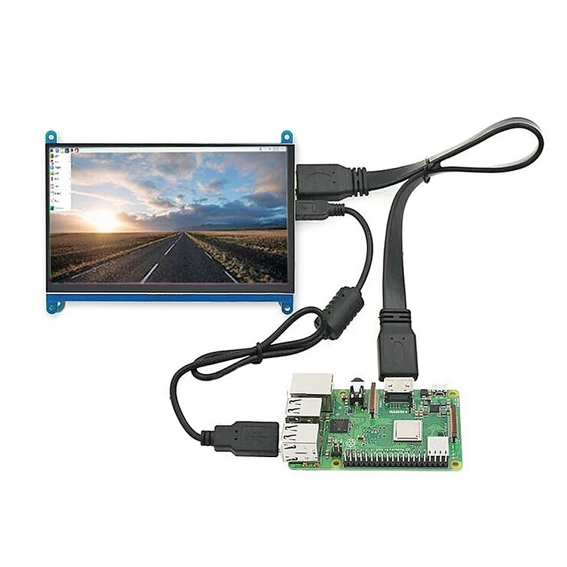 

7 Inch Touch Screen 1024x600 Resolution LCD Display HDMI TFT Monitors Compatible for Raspberry Pi DQ-Drop