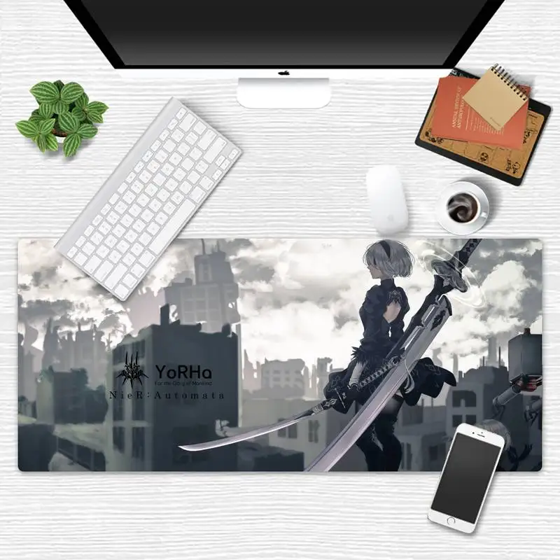 

nier automata Rubber Mouse Durable Desktop Mousepad Game Office Work Mouse Mat pad X XL Non slip Laptop Cushion mouse pad