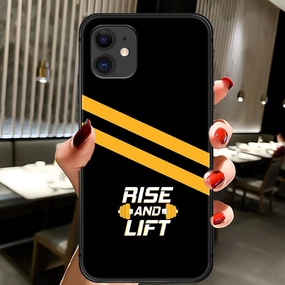 

project rock To fight Phone Case Cover Hull For IPhone 5 5s se 2 6 6s 7 8 12 Mini Plus X XS XR 11 PRO MAX black Etui Tpu Cell