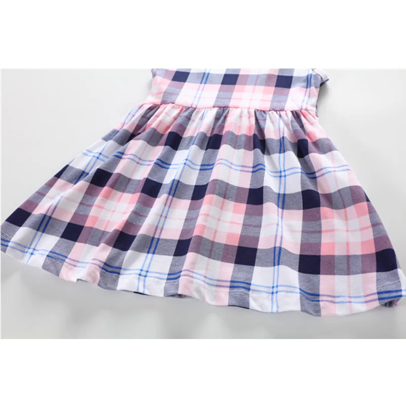 Платье для девочек летнее Тканое классическое клетчатое на возраст 1-6 лет |