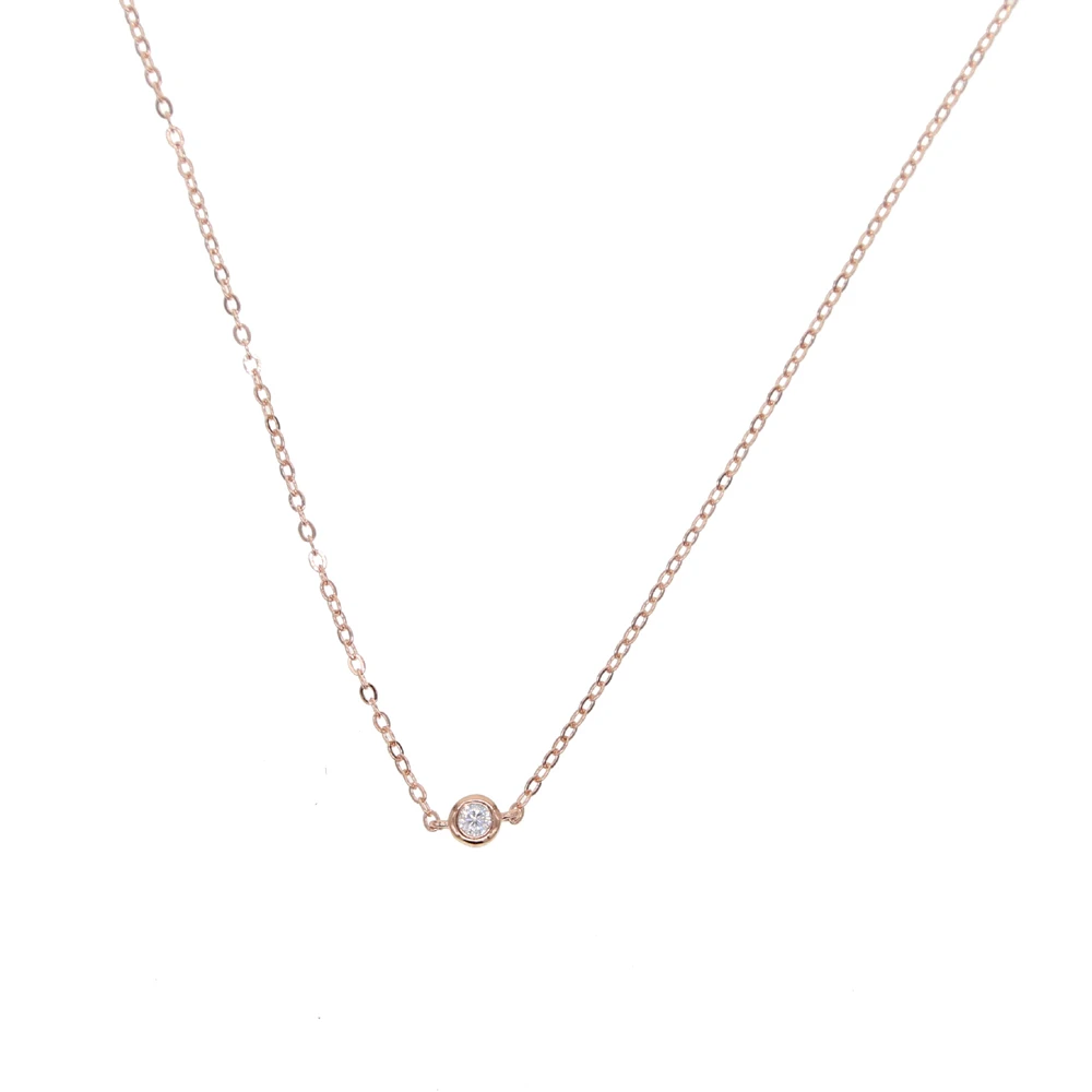 Ожерелье-чокер из серебра 925 пробы с круглыми фианитами | Украшения и аксессуары