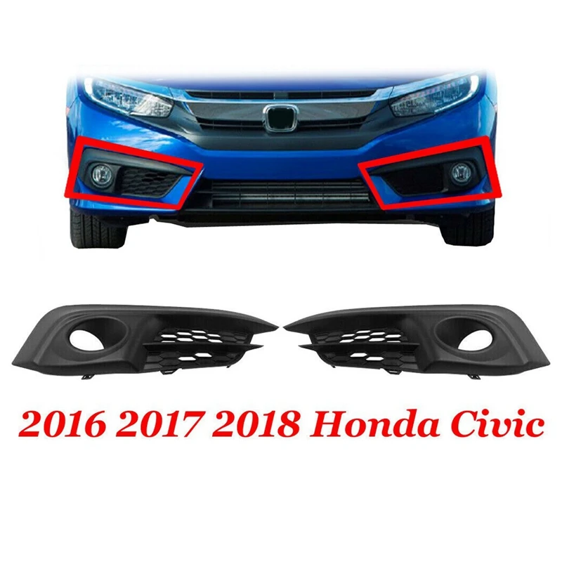 

For Honda Civic Fog Light Cover 2016 2017 2018 Primed Coupe/Sedan