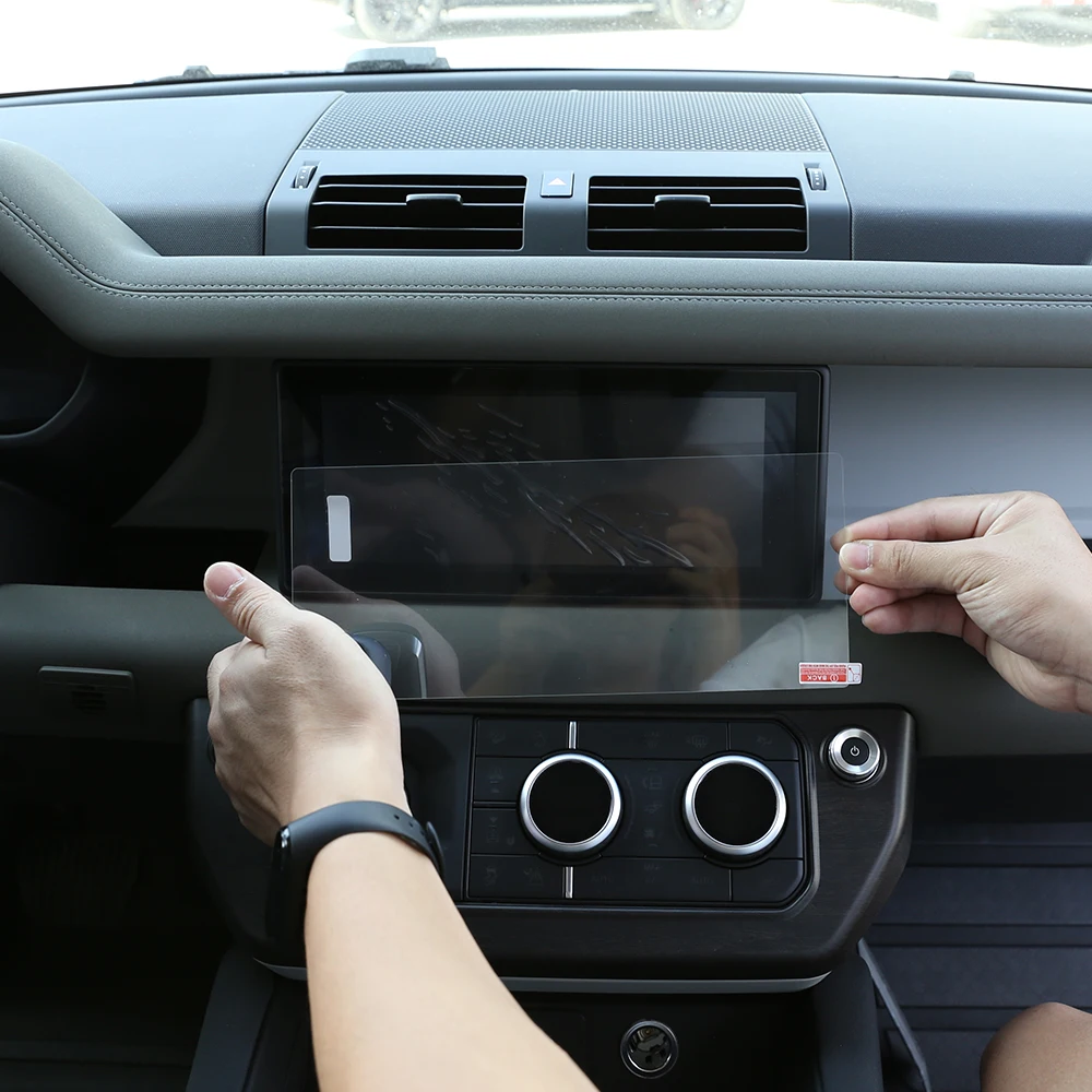 gps touch screen protective filmfor land rover defender 110 2020navigation display glass tempered film screen protector foils free global shipping